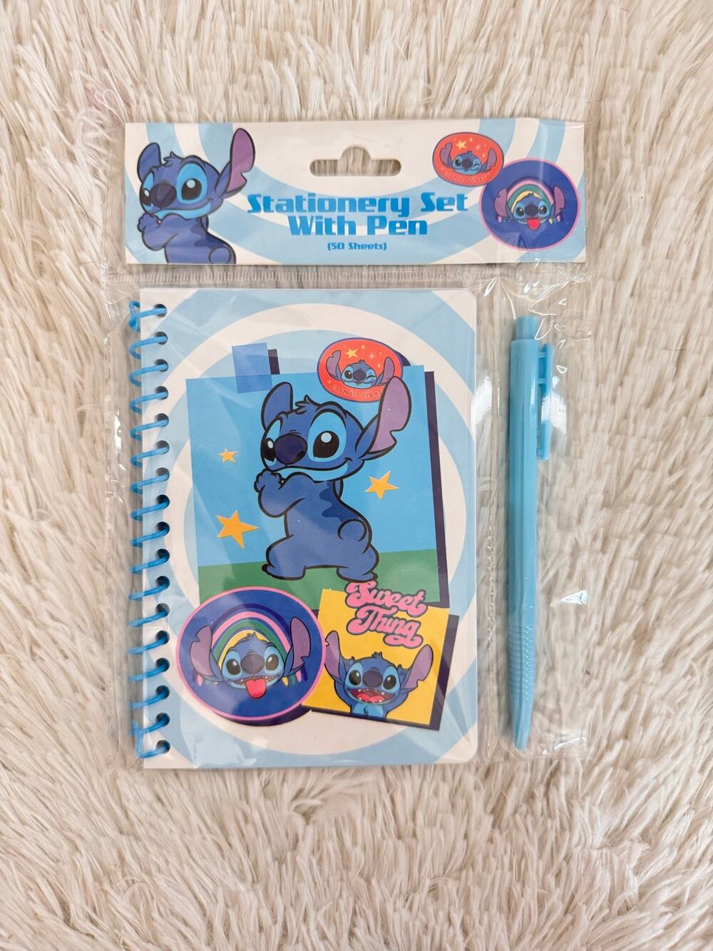 Disney Stitch Stationery Set spiral notebook 50 sheets size A6 with Pen